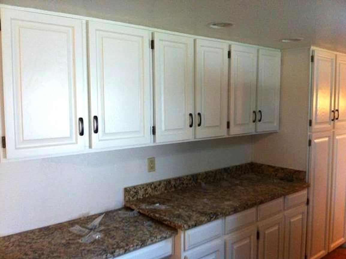 Kitchen cabinets painted white